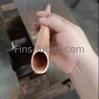 comprar DELLOK tubo de cobre, espiral evaporadora de aleta de aluminio refrigerada por aire o tubo de aleta baja de cobre extrudido online manufacture