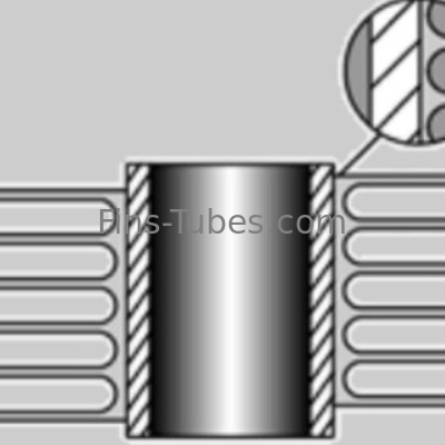 comprar DELLOK Al 1060 Tubo extrudido con aletas para condensadores refrigerados por aire online manufacture