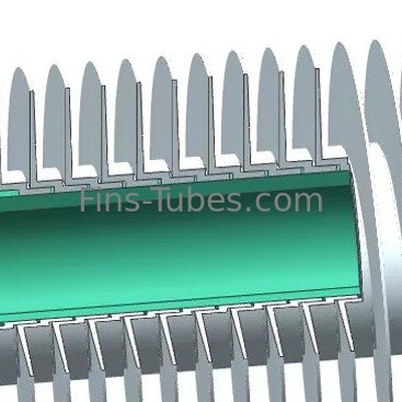 comprar El aire de DELLOK refrescó L tipo tubo aletado 0.6m m helicoidal de acero inoxidable online manufacture