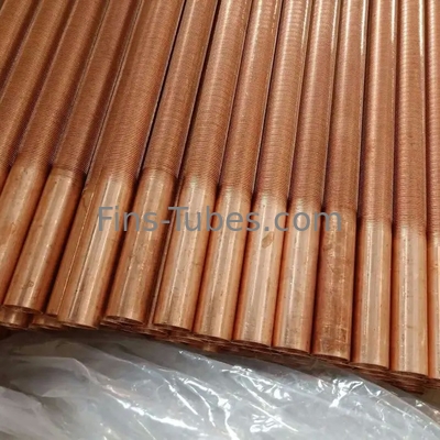 DELLOK tubo de aleta baja de cobre con ranuras internas para intercambiador de calor y refrigerador de aire