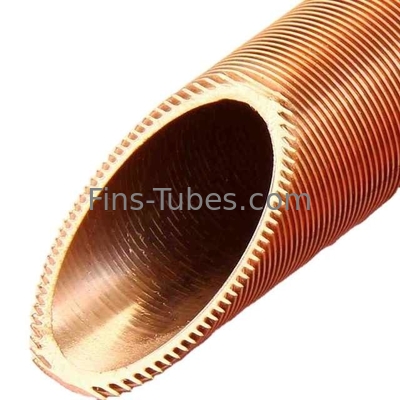 DELLOK tubo de cobre, espiral de evaporador de aleta de aluminio refrigerada por aire o tubo de aleta baja de aleación de cobre extrudido