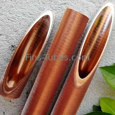DELLOK tubo de cobre, espiral de evaporador de aleta de aluminio refrigerada por aire o tubo de aleta baja de aleación de cobre extrudido