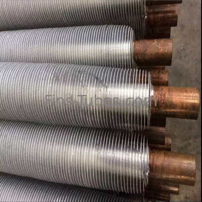 DELLOK Resistencia a la corrosión Tubo de aleta de aluminio longitud personalizable Pared del tubo sin límite