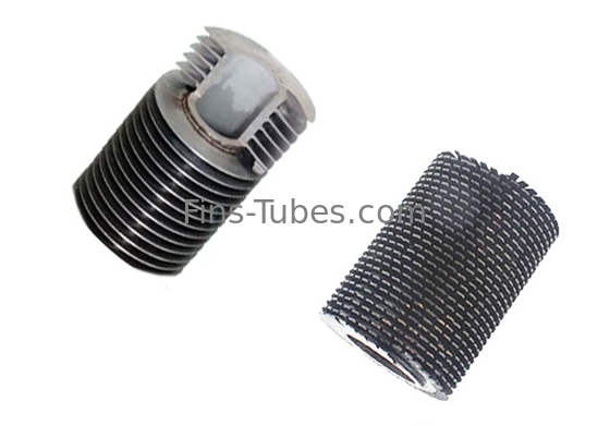 Tubo de aletas de acero al carbono extrudido Negro Pintado Color claro Sólido aletas dentadas 1-5 mm de espesor