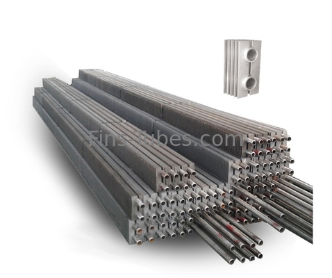 Tubo de aletas de acero al carbono extrudido Negro Pintado Color claro Sólido aletas dentadas 1-5 mm de espesor