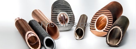 Tubo de aleta baja de aluminio extruido de 0,5 mm Pared 3-25 mm OD Hidráulicamente/neumáticamente probado