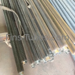 Tubo aletado longitudinal de acero en forma de "U" A106 de carbono de las tiras de DELLOK Brown